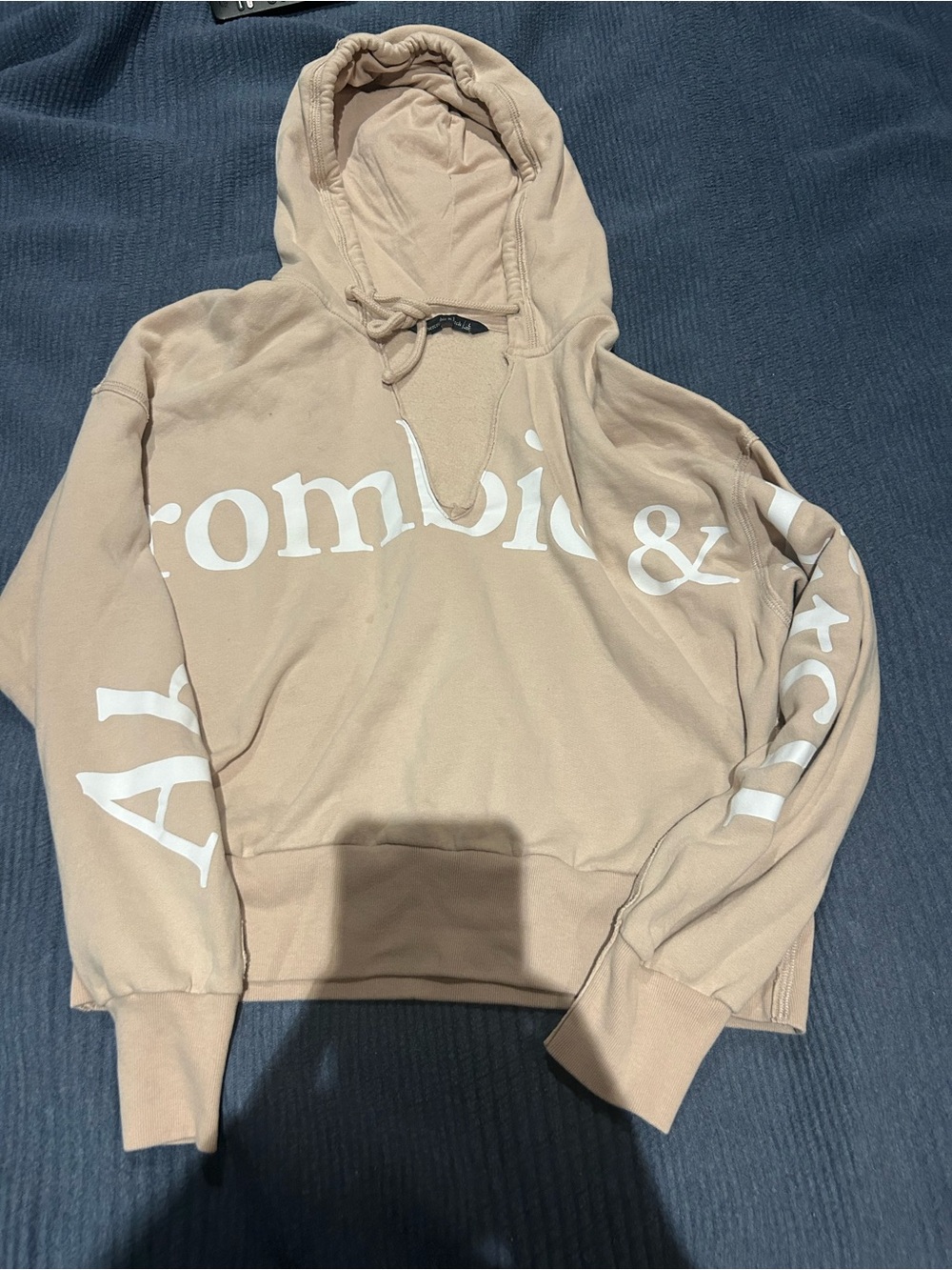 Abercrombie & Fitch womens Tan Logo Hoodie